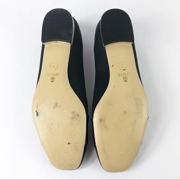 Abaete For Payless Black Faux Leather Flats Ballet - Picture 5 of 8